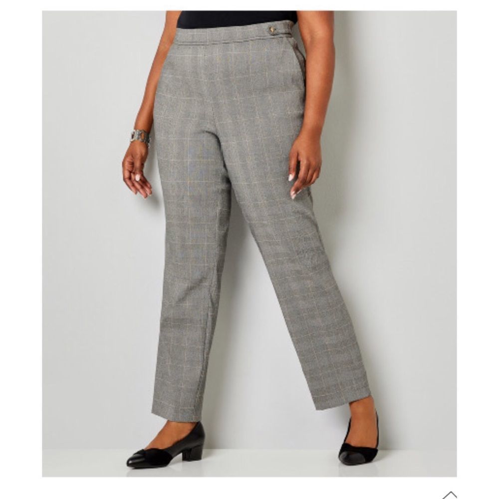 AVENUE GLEN PLAID PULL ON PANTS SZ 20P - Picture 1 of 8